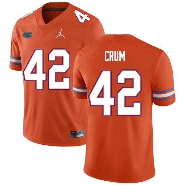 NCAA Florida Gators Quaylin Crum Men's #42 Nike Orange Stitched Authentic College Football Jersey NZB4764SR